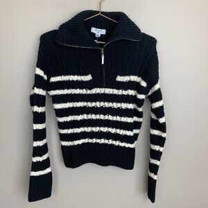 La Ligne x Target Black & White 3/4 Zip Long Sleeve Sweater XXS - NEW